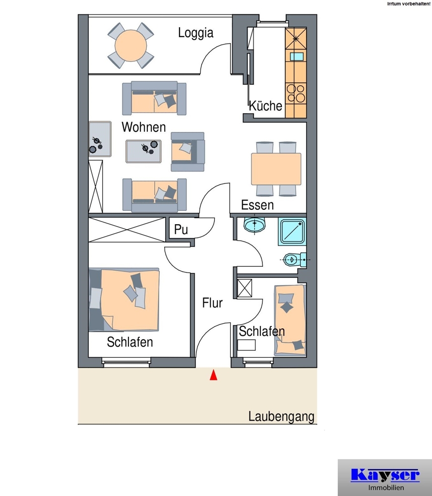 7896 Gundrissskizze Erdgeschosswohnung Norden