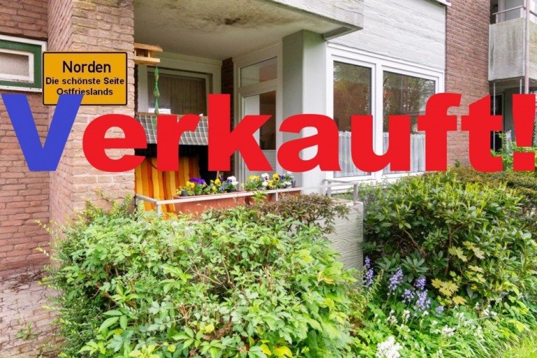 7892 Titelbild m. Ortsschild verkauft Norden Erdgeschosswohnung Vermietete Erdgeschoss-Seniorenwohnung inmitten eines Altenwohnzentrums in beliebter Lage von Norden