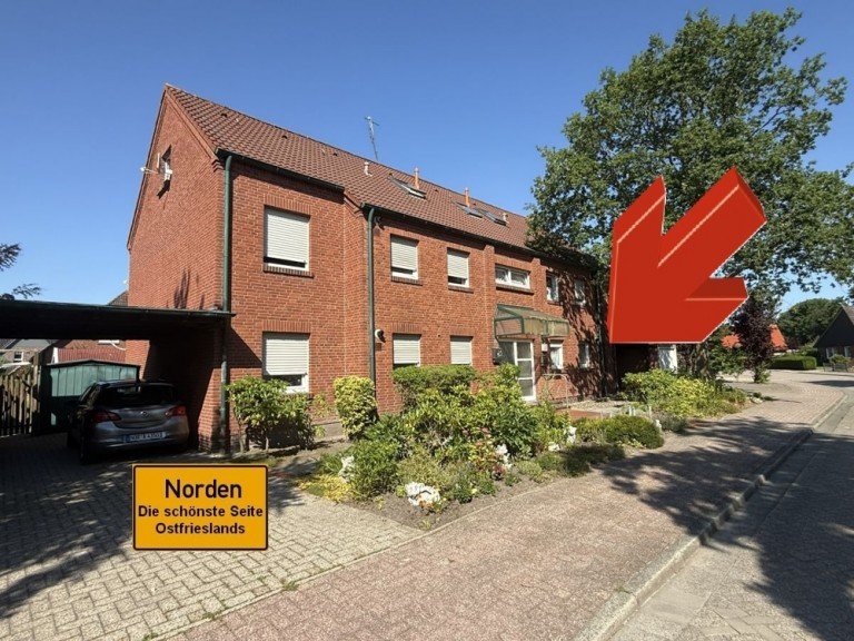 7992 Titelbild mit Ortsschild Norden Erdgeschosswohnung 3-Zimmer Erdgeschosswohnung im beliebten Norder Stadtteil Neustadt!