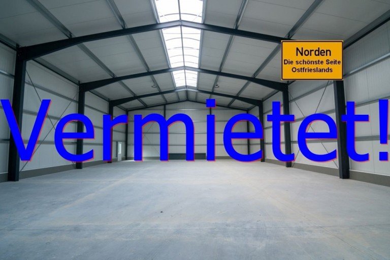 7749 Titelbild vermietet Norden Halle ATTRAKTIVE, GRO�E HALLE (neuwertig) - Norden - Gewerbegebiet Leegemoor!