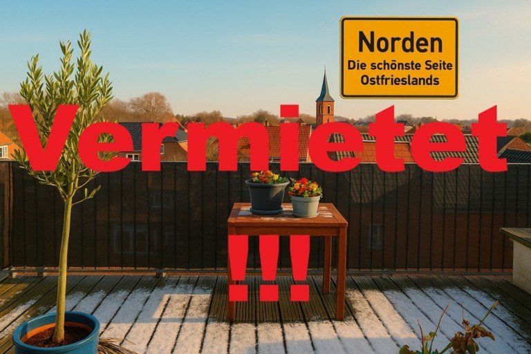 7955 Titelbild vermietet Norden Dachgeschosswohnung Einzigartige Dachgeschosswohnung mit unglaublich viel Charme im Herzen der Norder Innenstadt!