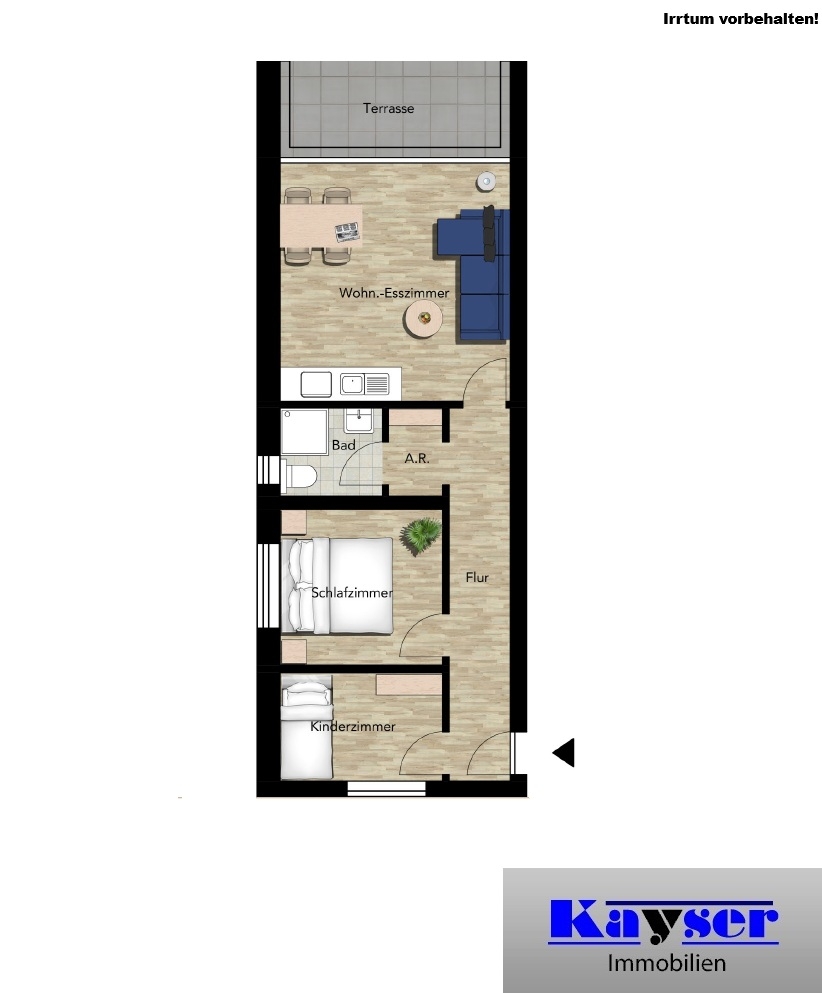 7951 Grundrissskizze Erdgeschosswohnung Norden