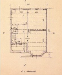 7938 Grundriss EG Vornehme Jugenstilvilla als Mansardendachbau mit gelungener Aufteilung in zentraler Lage von Norden