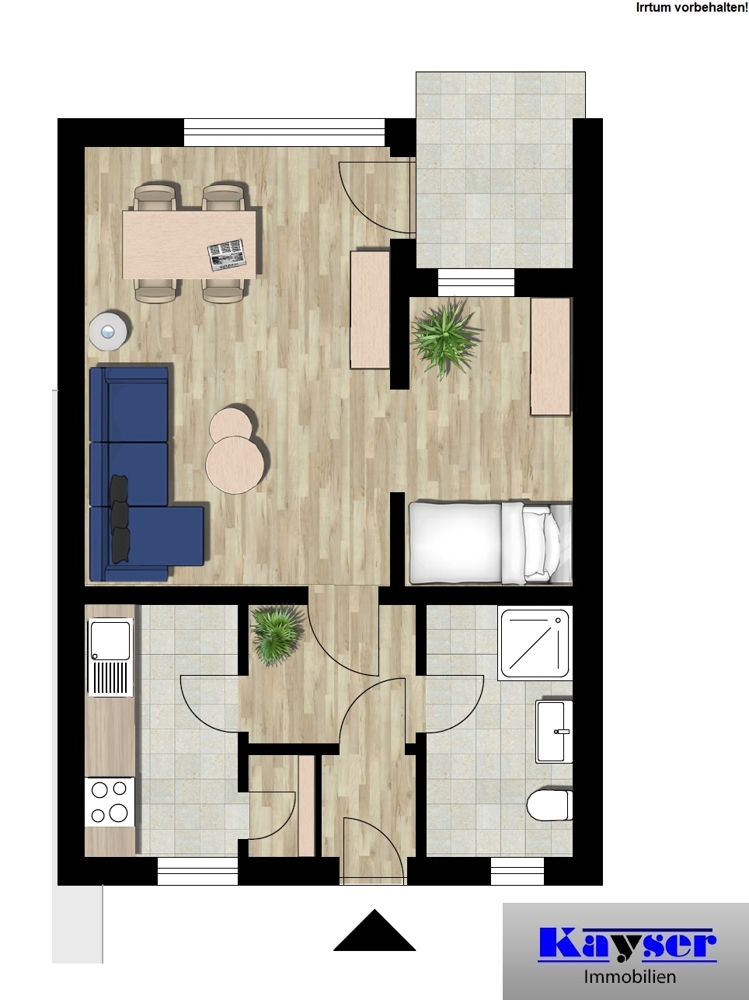 7892 Grundrissskizze Erdgeschosswohnung Norden