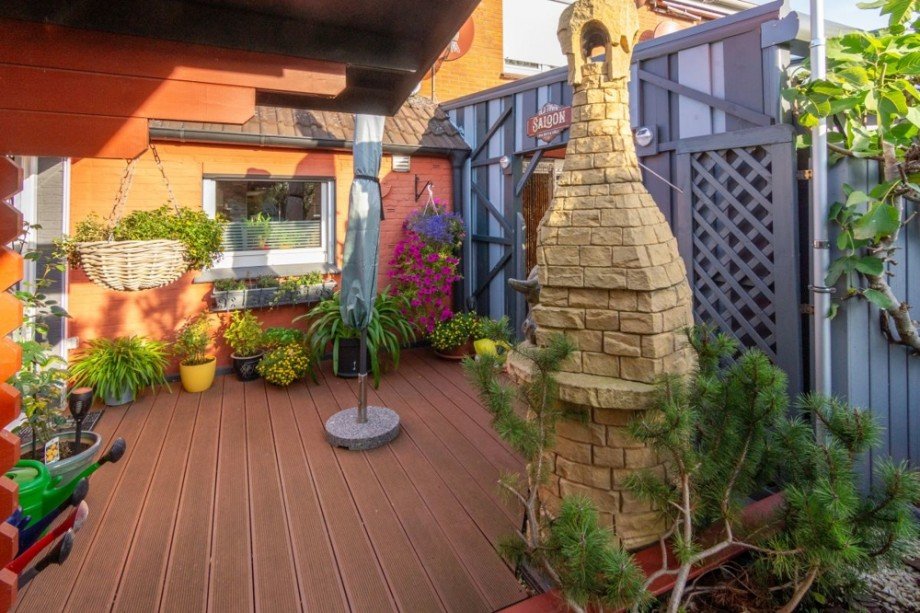 7847 �berdachte Terrasse Bild IV Doppelhaush�lfte Norden