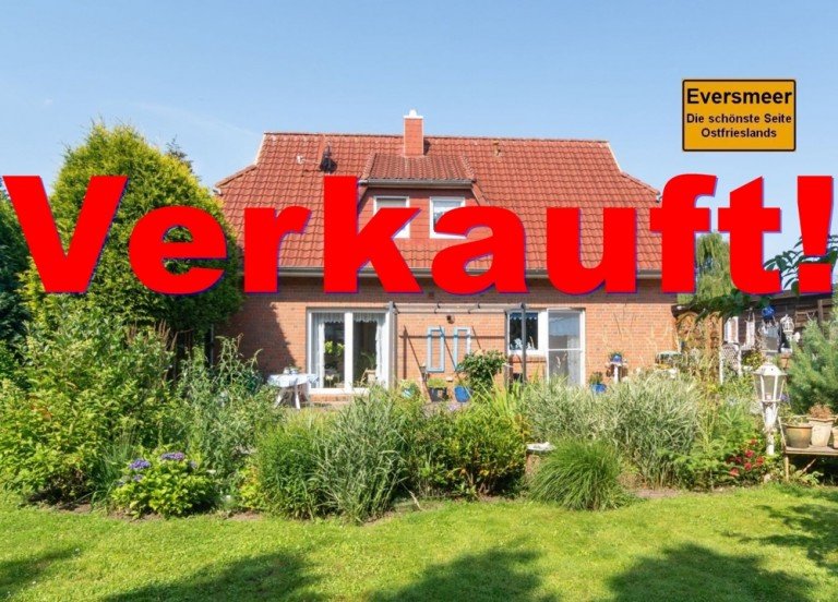7807 Titelbild mit Ortsschilld verkauft Eversmeer Einfamilienhaus Bezauberndes Einfamilienhaus in Eversmeer mit traumhaft sch�n angelegtem Grundst�ck!
