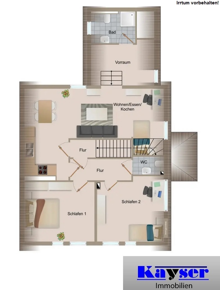 7905 Grundrissskizze OG Einfamilienhaus Norden