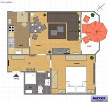 7848 Grundrissskizze Nur etwa 550 Meter bis zum Nordseedeich! Sch�n aufgeteilte Ferienwohnung in Best-Lage von Norddeich!