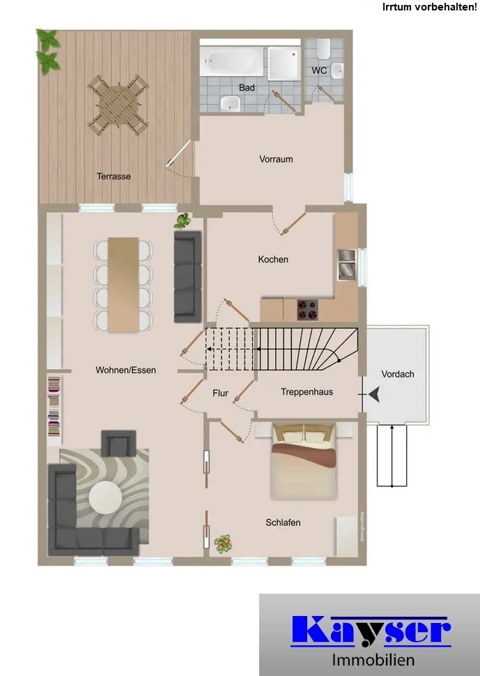 7905 Grundrissskizze EG Einfamilienhaus Norden